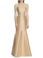 Alfred Sung Full-length Strapless Twill Dress