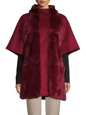 Diana Rosh Rabbit Fur-trimmed Jacket