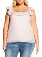 City Chic Plus Carlotta Stripe Top