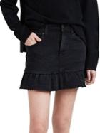Levi's Premium Mid-rise Ruffle Mini Skirt