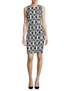 Calvin Klein Geometric Knit Sheath Dress