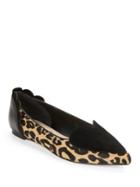 Isa Tapia Clement Calf Hair & Suede Heart Flats