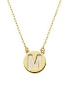 Lord & Taylor Sterling Silver M Pendant Necklace