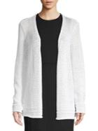 Lord & Taylor Rib-trim Open Cardigan