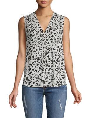 Vince Camuto V-neck Printed Top
