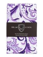 Black Brown Robson Paisley Pre-folded Pocket Square