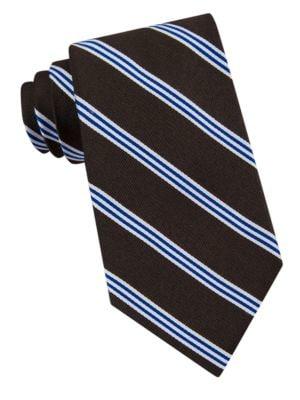 Lord & Taylor Racer Stripe Silk Tie