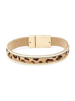 Design Lab Goldtone & Faux Fur-trimmed Bracelet