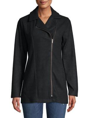 Bb Dakota Asymmetric Zip Front Fleece Jacket