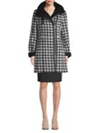 Calvin Klein Houndstooth Faux-shearling Jacket