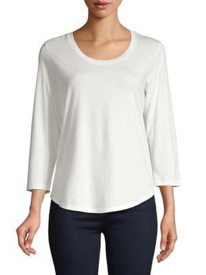 Jones New York Long-sleeve Scoopneck Tee