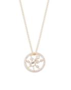 Design Lab Lord & Taylor Crystal And Circle Charm Necklace