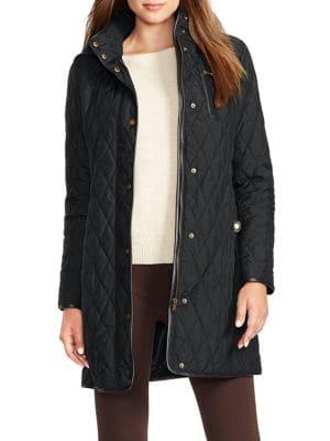 Lauren Ralph Lauren Petite Faux Suede-trimmed Quilted Jacket