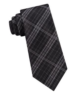 Calvin Klein Plaid Silk Tie