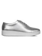 Fitflop Rally Metallic Leather Sneakers