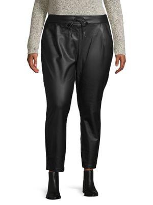Vero Moda Curve Plus Eva Faux-leather Drawstring Pants