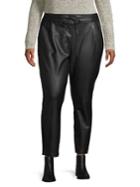 Vero Moda Curve Plus Eva Faux-leather Drawstring Pants