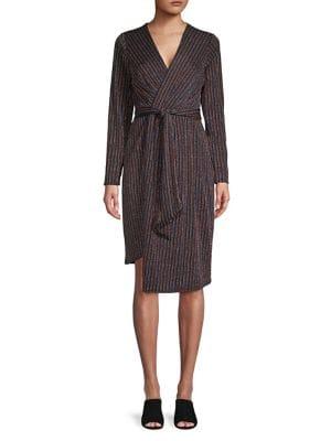 Sam Edelman Asymmetrical Long-sleeve Sheath Dress