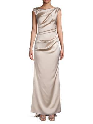 Laundry By Shelli Segal Ruched A-line Gown