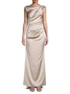 Laundry By Shelli Segal Ruched A-line Gown