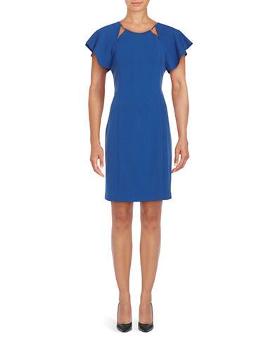 Ivanka Trump Flutter-sleeve Sheath Dress
