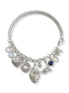 Lucky Brand Milagro Indigo Ranch Faux Pearl & Blue Lace Agate Charm Bracelet