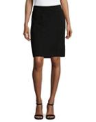 Imnyc Isaac Mizrahi Slimming Ponte Pull On Pencil Skirt With Back Vent