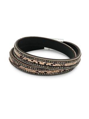 Design Lab Snakeskin Crystal Wrap Bracelet