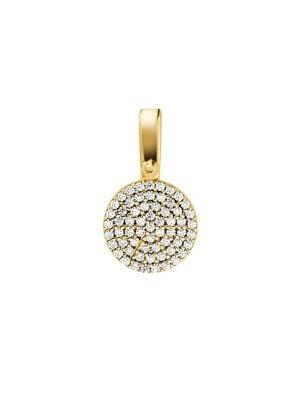 Michael Kors Custom Kors 14k Gold-plated Pave Disc Charm