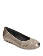 Aerosoles Spin Cycle Crisscross Faux Leather Ballet Flats