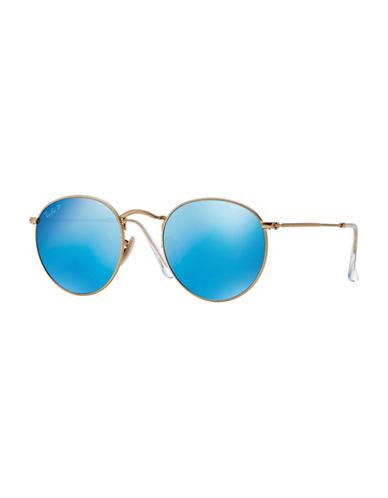 Ray-ban Phantos Round Metal Mirrored Sunglasses