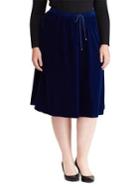 Lauren Ralph Lauren Plus Velvet A-line Skirt