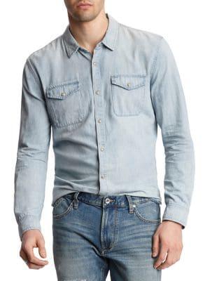 John Varvatos Denim Button-down Shirt