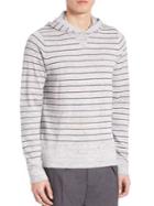 Vince Jasper Striped Hooded Sweater
