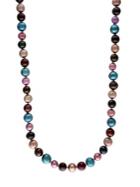 Effy Sterling Silver Dark Multi-colored Pearl Necklace