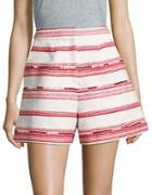 Paper Crown Striped Woven Shorts