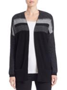 Ply Cashmere Reverse Jersey Striped Cashmere Cardigan