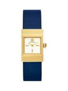Tory Burch Leigh Reversible Two-hand Multicolor Leather Watch