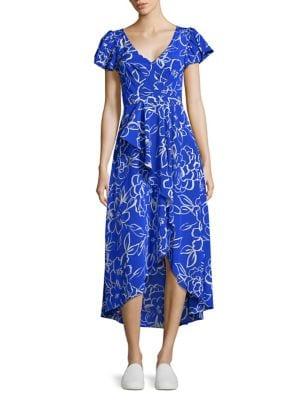 Tracy Reese Cascade Printed Hi-lo Dress