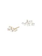 Adina Reyter 14k Yellow Gold & Scattered White Diamond Stud Earrings