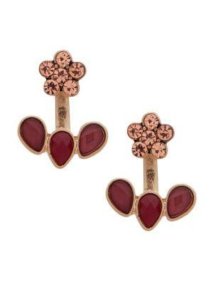 Lonna & Lilly Flower Crystal Floater Earrings