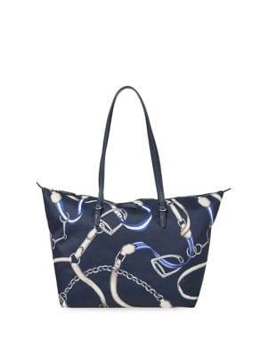 Lauren Ralph Lauren Equestrian Top Zip Tote