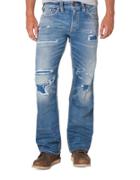 Silver Jeans Zac Straight-leg Distressed Jeans