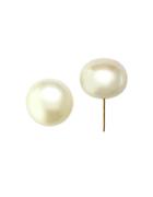 Effy 11mm White Freshwater Pearl And 14k Yellow Gold Stud Earrings