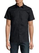 Calvin Klein Short-sleeve Speck-print Shirt