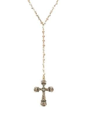 Design Lab Crystal-embellished Long Pendant Necklace