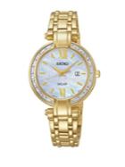 Seiko Ladies Yellow Goldtone Stainless Steel Solar Bracelet Watch