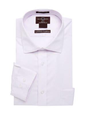 Black Brown Slim Button Front Dress Shirt