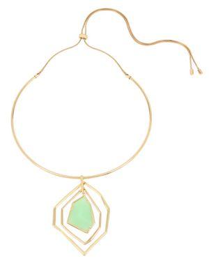 H Halston Crystal Wire Pendant Necklace