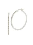 Kenneth Cole New York Aqua Chain Medium Crystal Hoop Earrings 1.2